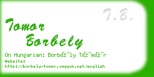 tomor borbely business card